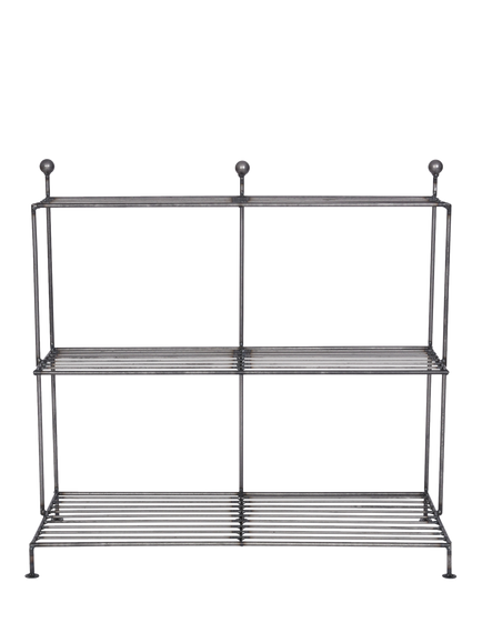 Garden Trading Barrington 3-Tier Steel Plant Stand, 77cm, Grey