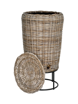 Garden Trading Kingscote Rattan Water Butt, 200L - view 2, Natural