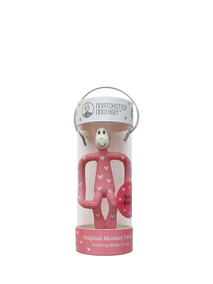 Matchstick Monkey Original Teething Toy, Love Hearts Pink - view 2, Love Hearts - Pink