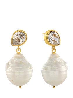 Shyla ISSA Drop Earrings, Gold Pearl, Gold Pearl