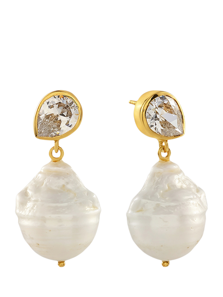 Shyla ISSA Drop Earrings, Gold Pearl, Gold Pearl