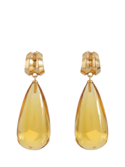 Shyla Lucille Drop Down Earrings, Citrine Gold, Citrine Gold