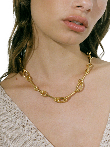 Shyla Matera Interlock Necklace, Gold - view 2, Gold