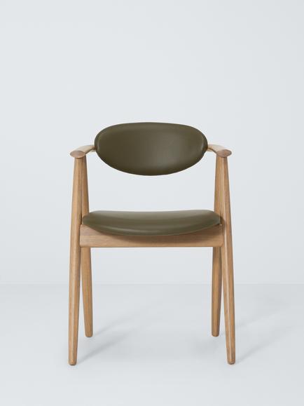 John Lewis Ida Frame Dining Chair Oak/Olive - view 2, Oak/Olive