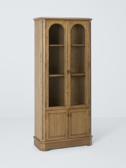 John Lewis Arch Display Cabinet, Natural Oak, Brown