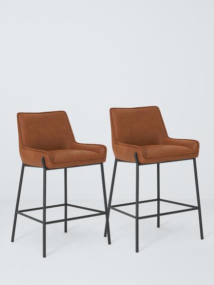 John Lewis Calgary Bar Stool, Set of 2, Whisky