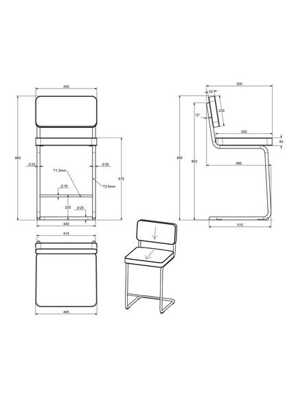 John Lewis Cantilever Bar Chair, Cocoa - view 2, Cocoa