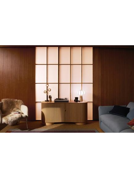 John Lewis Tambour Wood Sideboard, Oak - view 2, Oak