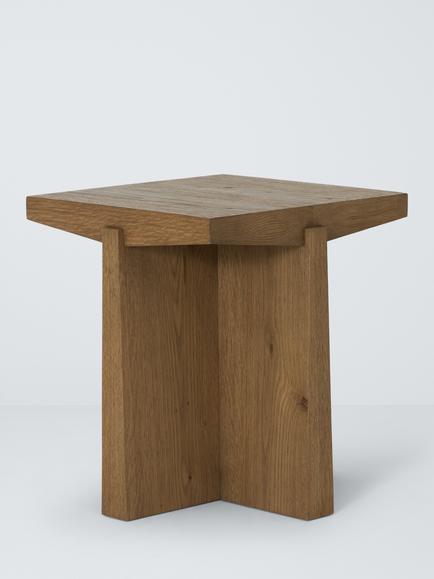 John Lewis Wedge Side Table, Dark Oak, Natural