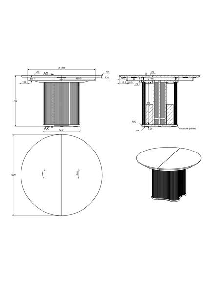 John Lewis Tambour Round Wood 4-6 Seater Extending Dining Table, Oak - view 2, Oak