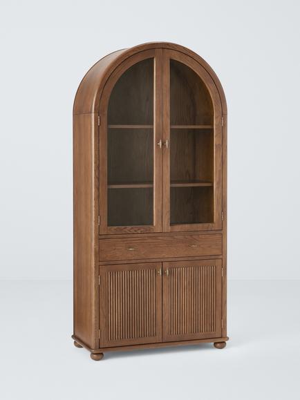 John Lewis Elder Display Cabinet, Dark Brown, Dark Brown