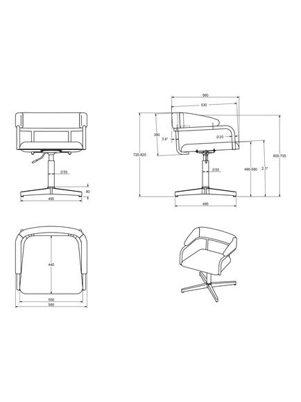 John Lewis Curve Office Chair, Cocoa - view 2, Cocoa