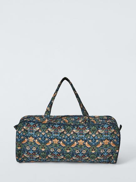 John Lewis William Morris Strawberry Thief Knitting Bag, Navy - view 2, Multi