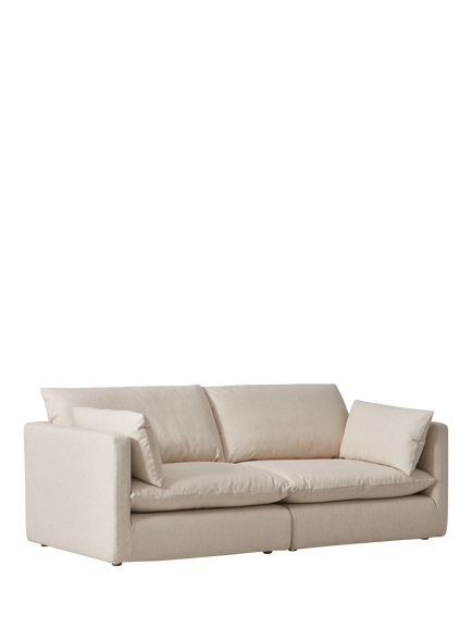 John Lewis Newlyn Medium 2 Seater Sofa, Native Linen Natural - view 2, Native Linen Natural
