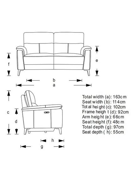 John Lewis Slant Small 2 Seater Power Recliner Sofa, Green Chenille - view 2, Green Chenille