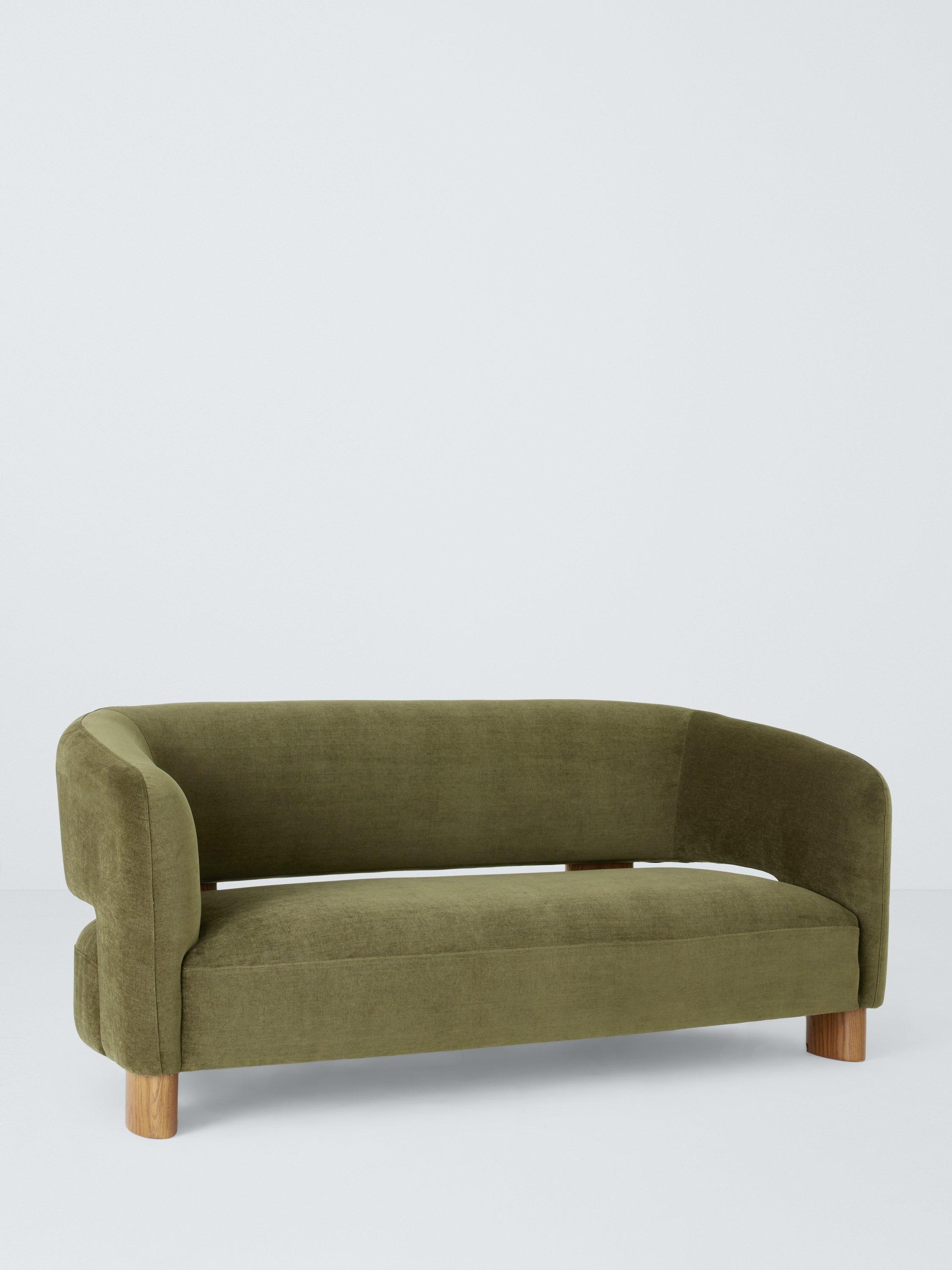 Bolo Range, John Lewis Bolo Medium 2 Seater Sofa, Light Leg, Green Chenille