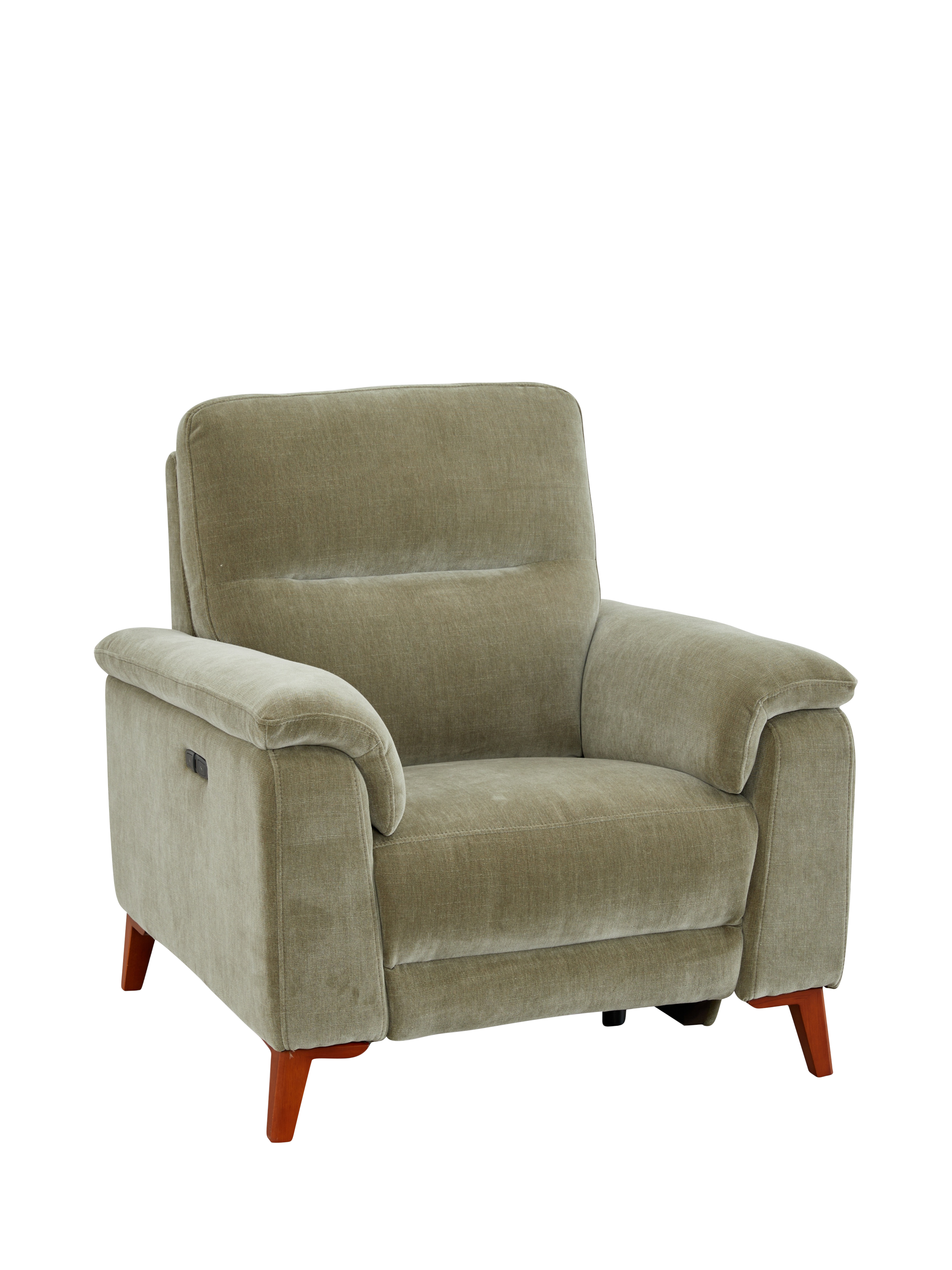 Slant Range, John Lewis Slant Power Recliner Amrchair, Green Chanille