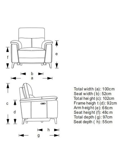 John Lewis Slant Power Recliner Amrchair, Green Chanille - view 2, Green Chenille