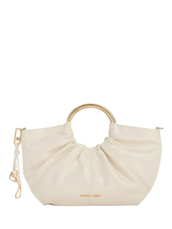 CHARLES & KEITH Ciara Top Handle Bag, Cream
