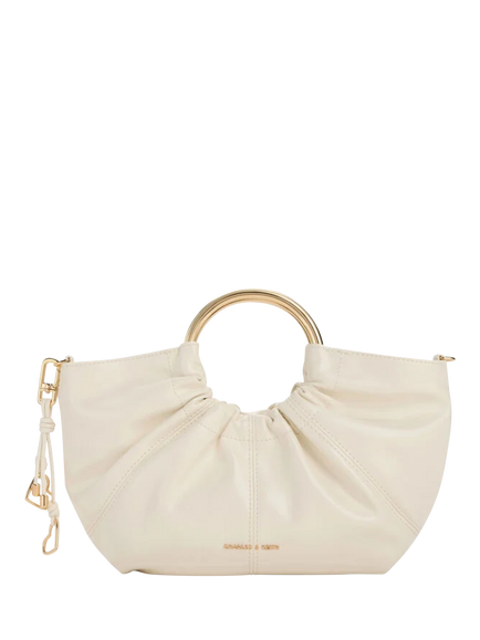 CHARLES & KEITH Ciara Top Handle Bag, Cream