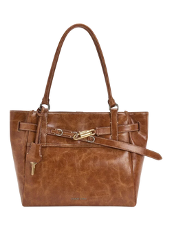 CHARLES & KEITH Delfina Large Tote Bag, Distressed Tan, Distressed Tan