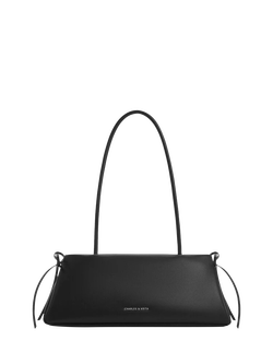 CHARLES & KEITH Hazel East West Shoulder Bag, Noir