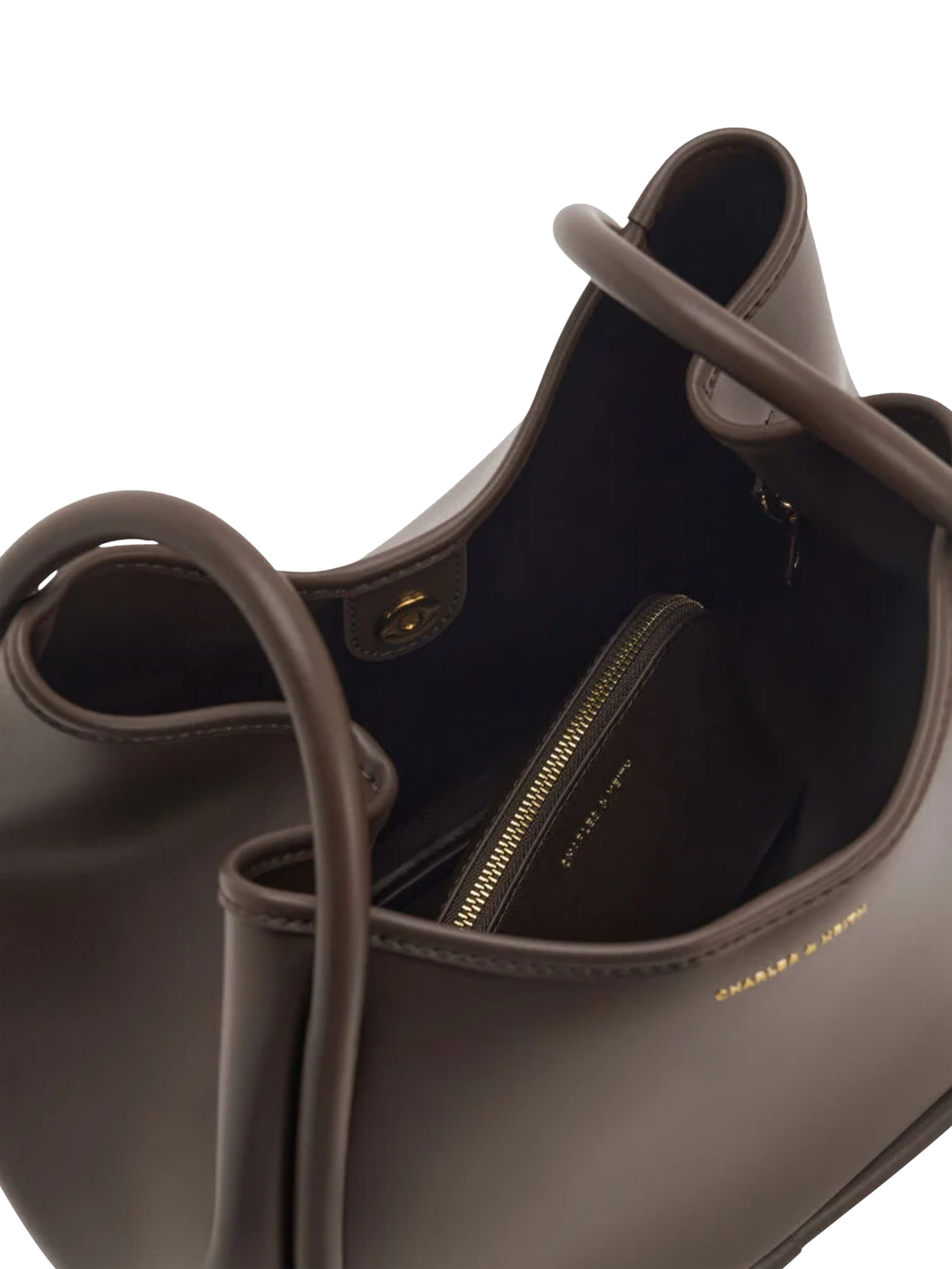 CHARLES & KEITH Lyla Tubular Slouchy Faux Leather Tote Bag