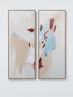 John Lewis Abstract Framed Canvas Prints, Set of 2, 100 x 40cm, Multi, Multi