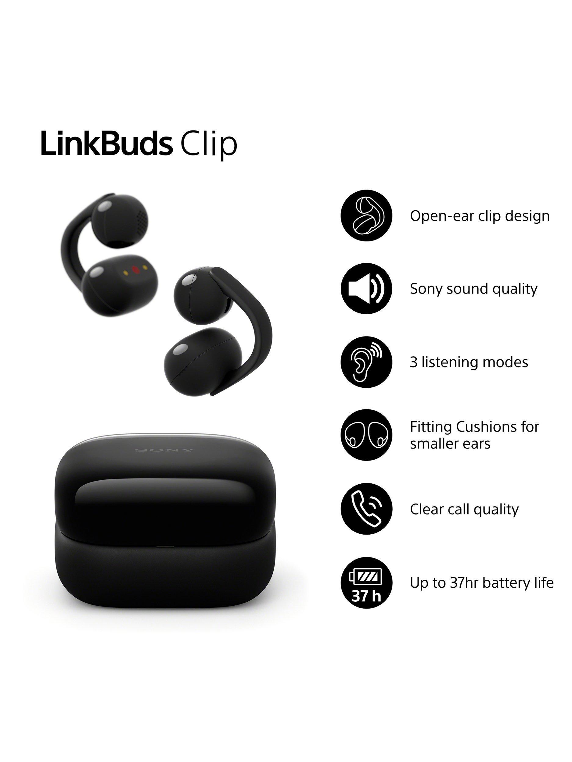 【新品・未開封】SONY LinkBuds Clip WF-LC900 ブラック Sony WF-LC900 LinkBuds Clip True Wireless Bluetooth Open-Ear