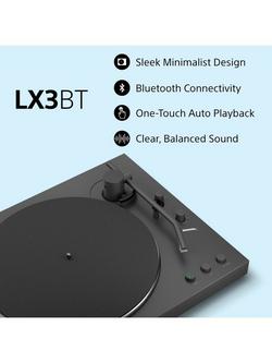 Sony PSLX3BT.CEK Bluetooth Turntable, Black - view 2, Black