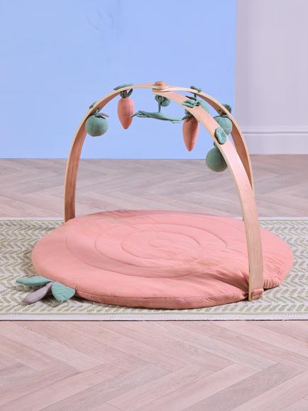 Tutti Bambini Good Life Wood & Muslin Playgym, Orange - view 2, Orange