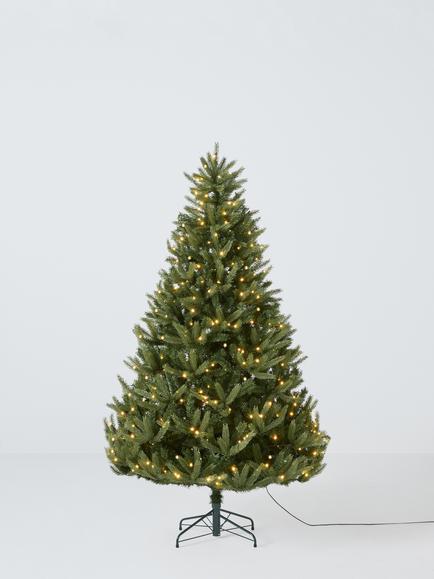John Lewis Peardrop Pre-Lit Christmas Tree, 7ft, Green