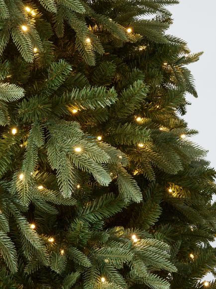 John Lewis Sloane Potted Pre-Lit Christmas Tree, Green, 7ft - view 2, Green