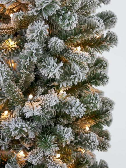 John Lewis Finchley Potted Pre-lit Christmas Tree, Snowy - view 2, White