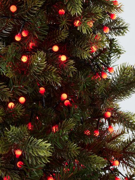 John Lewis 500 Multifunction LED Berry Lights, Lit Length 11m - view 2, Red