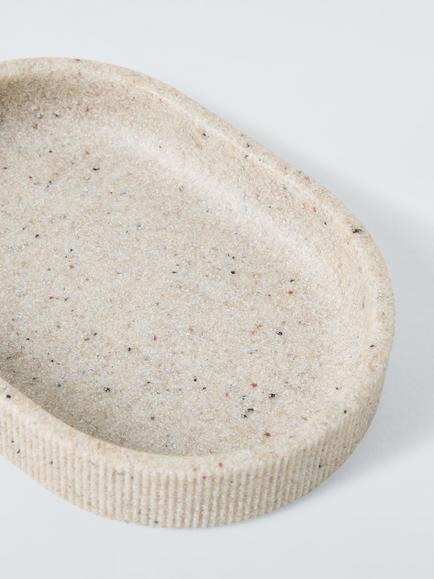 John Lewis Dune Soap Dish, Natural Sand - view 2, Natural Sand