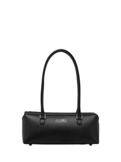 MM6 Maison Margiela Bauletto Leather Shoulder Bag, Black, Black