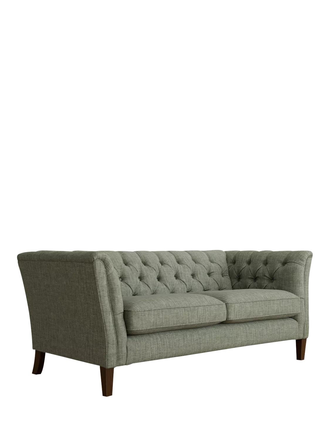 Laura Ashley Chatsworth Medium 2 Seater Sofa, Teak Leg, Bainton Sage