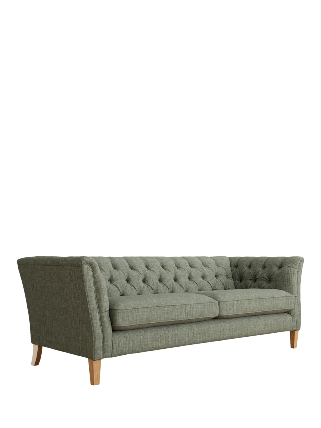 Chatsworth Range, Laura Ashley Chatsworth Grand 4 Seater Sofa, Oak Leg, Bainton Sage