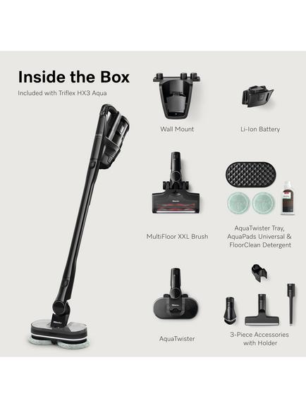 Miele Triflex HX3 AquaTwister 12878440 Cordless Vacuum Cleaner, Obsidian Black - view 2, Obsidian Black