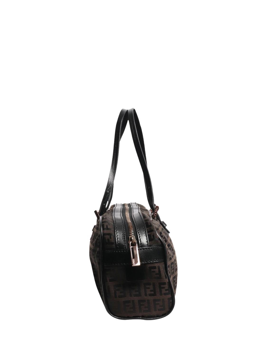 Product image 2 of 7, which shows Pre-loved Fendi Zucca Canvas Top Handle Bag, Brown