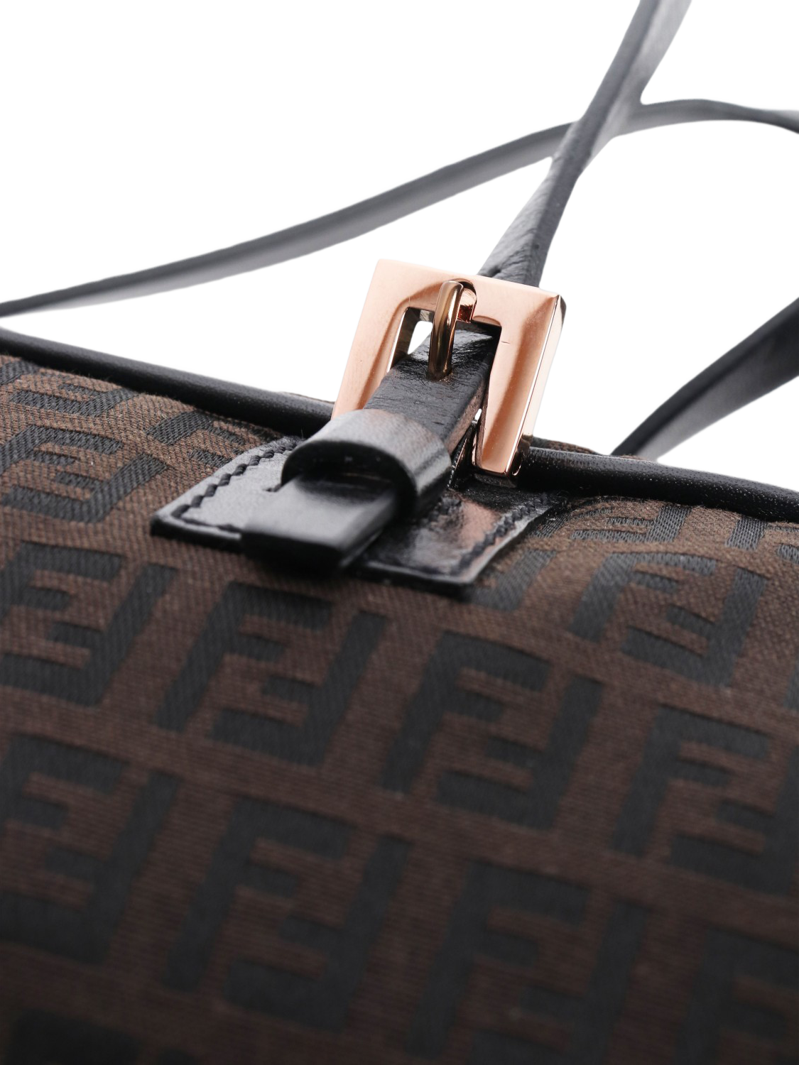 Product image 6 of 7, which shows Pre-loved Fendi Zucca Canvas Top Handle Bag, Brown