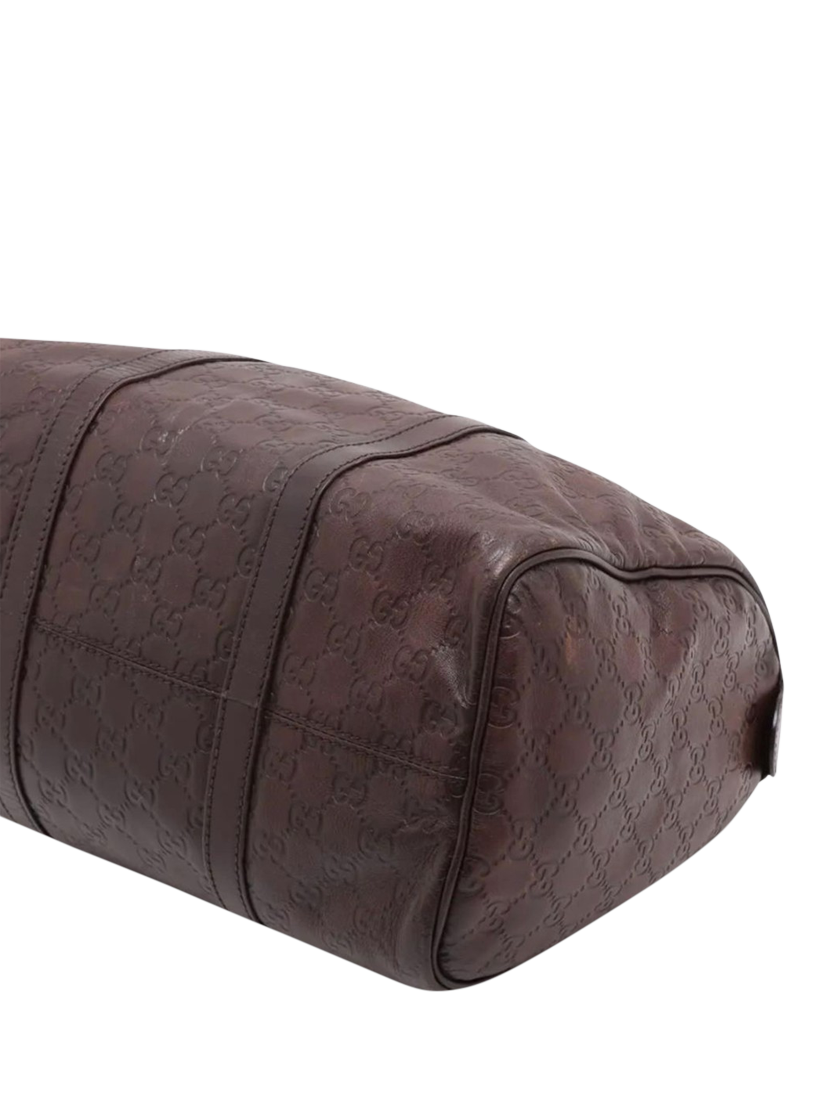 Product image 3 of 10, which shows Pre-loved GUCCI Guccissima Leather Top Handle Bag, Dark Brown