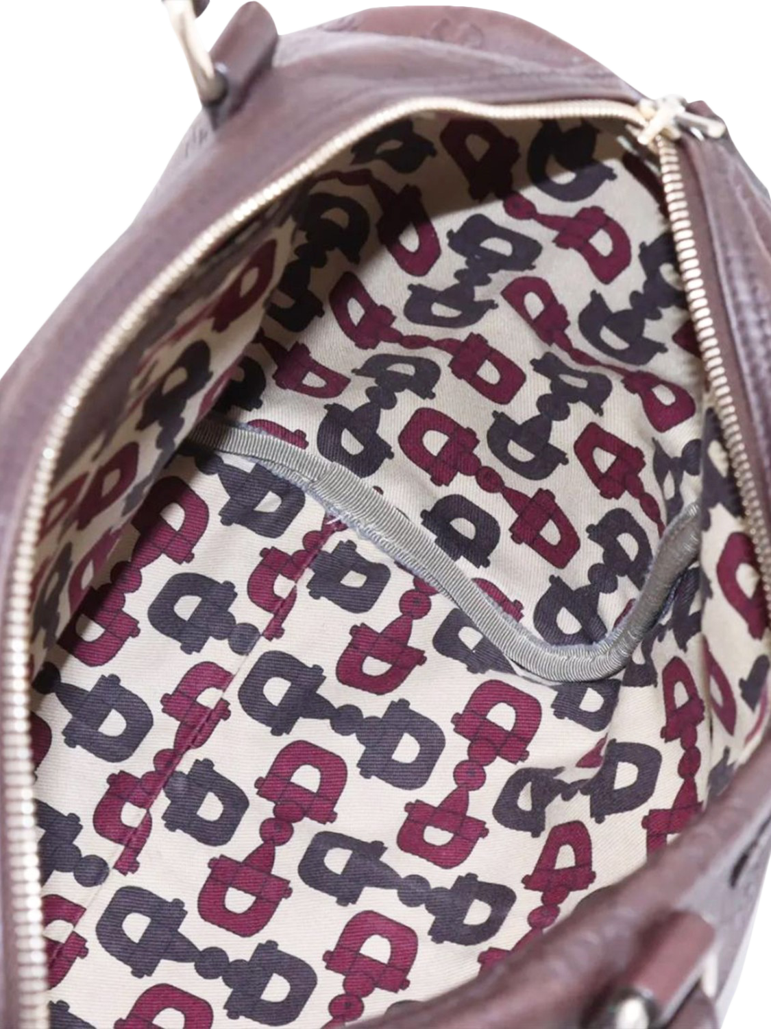 Product image 7 of 10, which shows Pre-loved GUCCI Guccissima Leather Top Handle Bag, Dark Brown