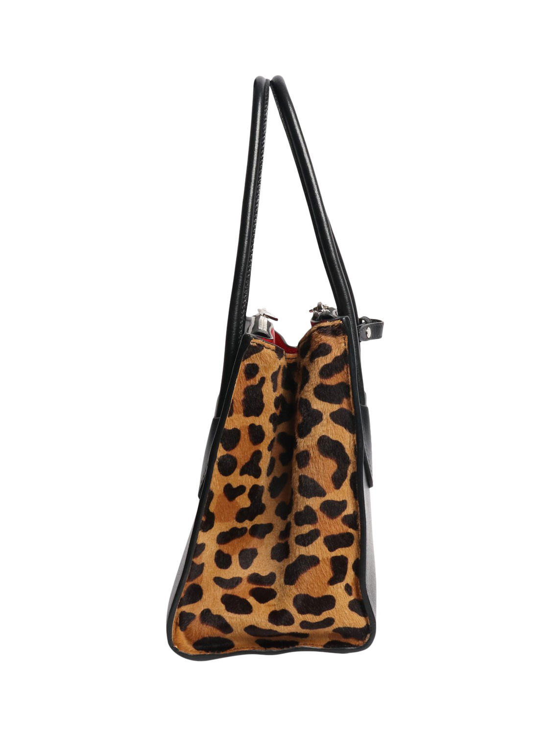 Product image 3 of 7, which shows Pre-loved Prada Leather & Pony Hair 2-Way Bag, Black