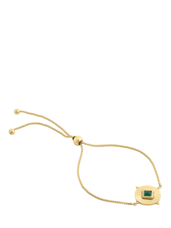 LARNAUTI Semi Precious Onyx Slider Bracelet, Gold, Gold