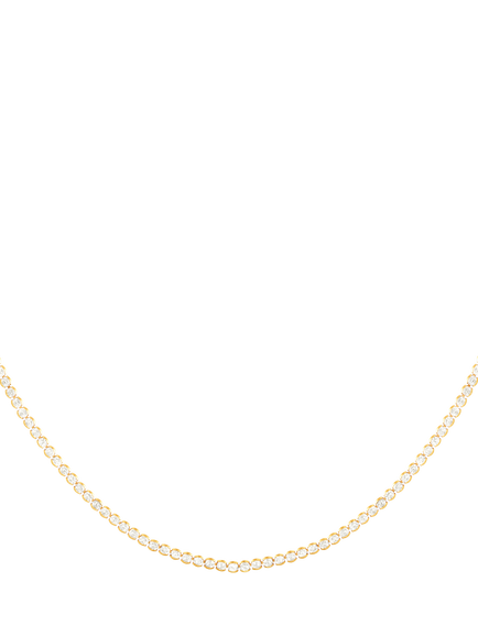 Astrid & Miyu Gleam Tennis Chain Necklace, Yellow Gold, Yellow Gold