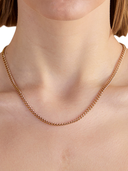 Astrid & Miyu Bold Essential Curb Chain Necklace, Gold - view 2, Gold