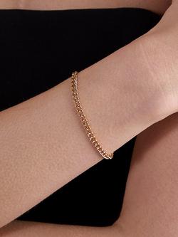Astrid & Miyu Bold Essential Curb Chain Bracelet, Gold - view 2, Gold