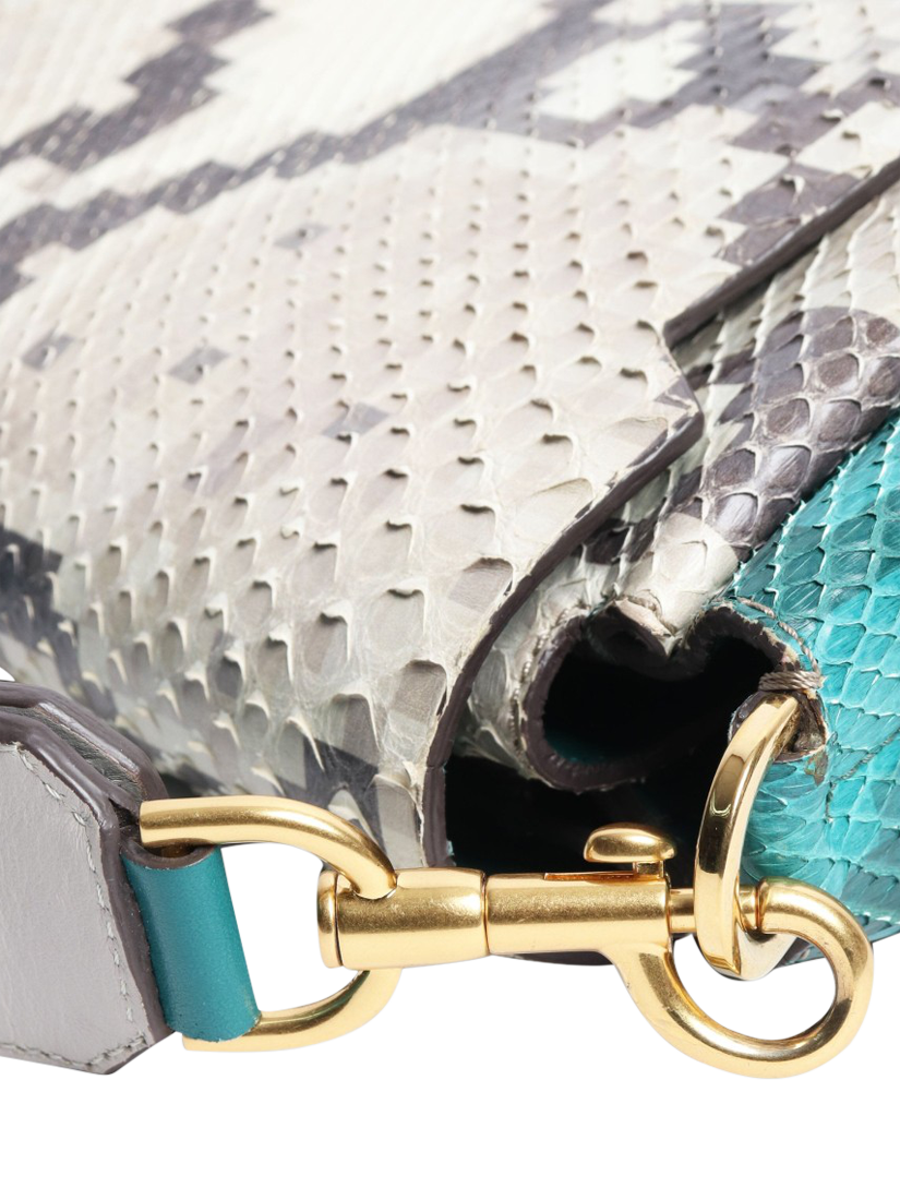 Product image 7 of 10, which shows Pre-loved Anya Hindmarch Snakeskin Shoulder Bag, Multi